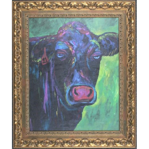 Black Cow Wall Art