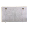 firescreen antique brass traditional rivets iron