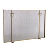 firescreen antique brass traditional rivets iron
