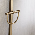 firescreen antique brass traditional rivets iron