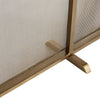 firescreen antique brass traditional rivets iron