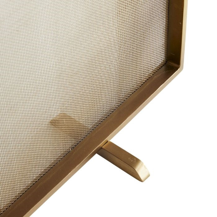 firescreen large antique brass modern