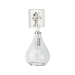 silver chain link wall sconce tear drop