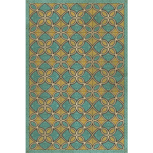 Spicher & Company Pattern 25 Augustus Vinyl Floorcloth - USA-Made Rug | BSEID