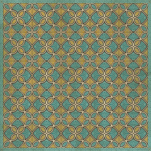 Spicher & Company Pattern 25 Augustus Vinyl Floorcloth - USA-Made Rug | BSEID