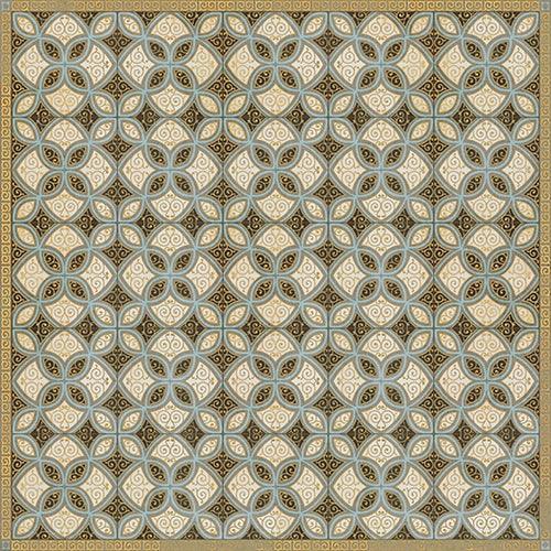 Luxury Designer Spicher & Company Pattern 25 Gustav Vinyl Floorcloth