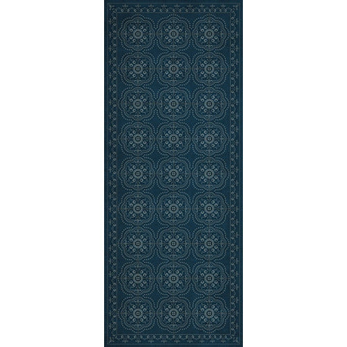 Spicher & Company Pattern 28 Blue Bandana Vinyl Floorcloth | BSEID