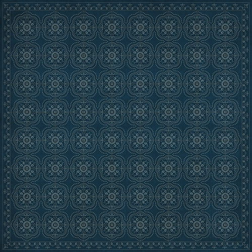 Spicher & Company Pattern 28 Blue Bandana Vinyl Floorcloth | BSEID