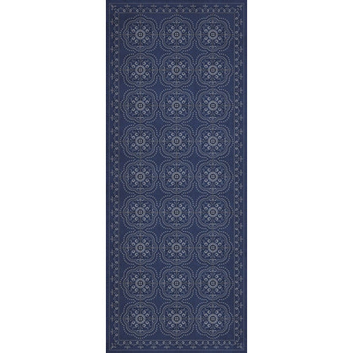 Spicher & Company Pattern 28 Indigo Bandana Vinyl Floorcloth