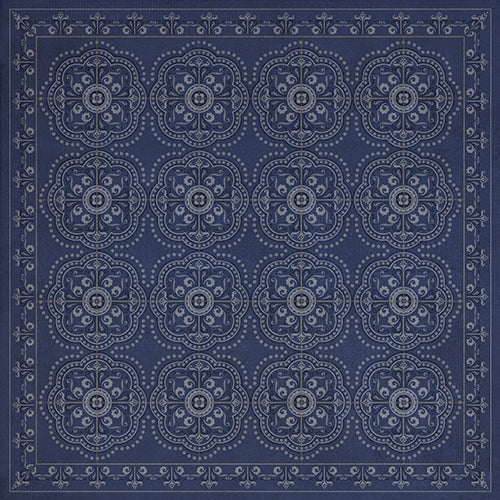 Spicher & Company Pattern 28 Indigo Bandana Vinyl Floorcloth