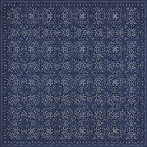 Spicher & Company Pattern 28 Indigo Bandana Vinyl Floorcloth
