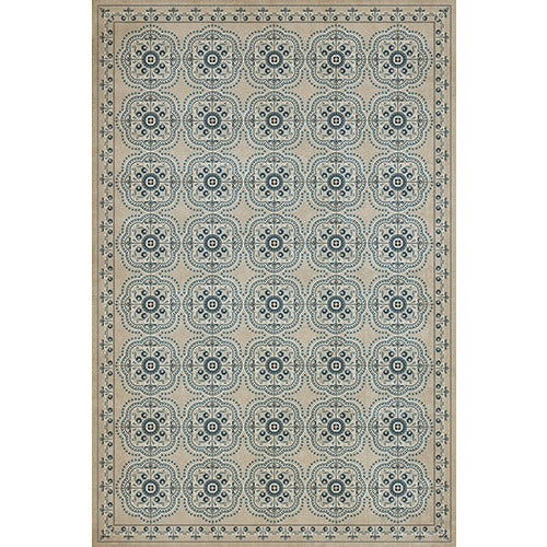 Pattern 28 It is Delightful to Tell It Vinyl Floorcloth