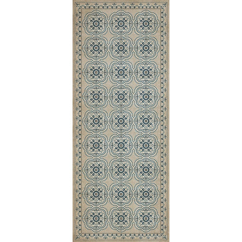 Pattern 28 It is Delightful to Tell It Vinyl Floorcloth