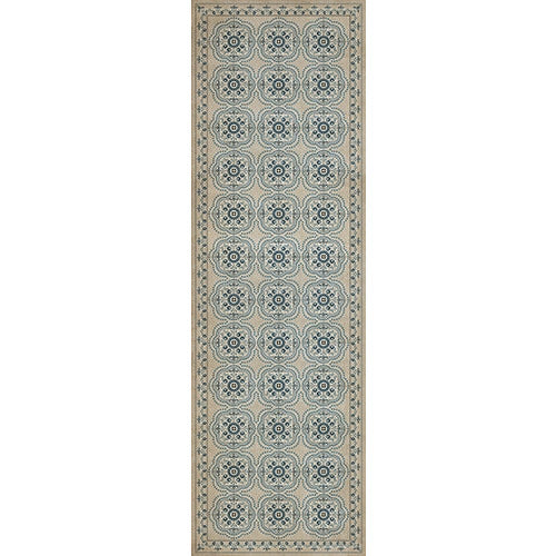 Pattern 28 It is Delightful to Tell It Vinyl Floorcloth