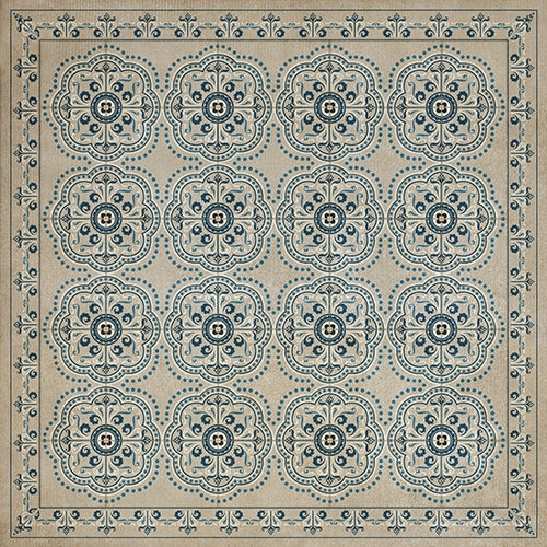 Pattern 28 It is Delightful to Tell It Vinyl Floorcloth