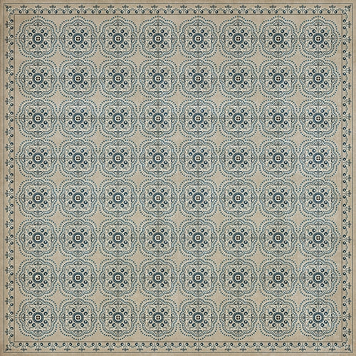 Pattern 28 It is Delightful to Tell It Vinyl Floorcloth