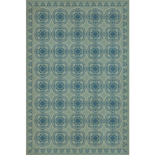 Spicher & Company Pattern 28 Quietude Vinyl Floorcloth - USA-Made Rug | BSEID