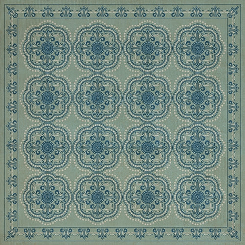 Spicher & Company Pattern 28 Quietude Vinyl Floorcloth - USA-Made Rug | BSEID