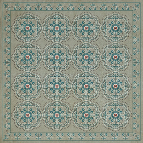 Spicher & Company Pattern 28 Serenity Vinyl Floorcloth - USA-Made Rug | BSEID