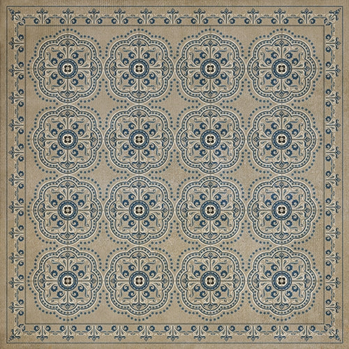 Spicher & Company Pattern 28 Solitude Vinyl Floorcloth - USA-Made Rug | BSEID