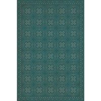 Spicher & Company Pattern 28 Teal Bandana Vinyl Floorcloth | BSEID