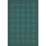 Spicher & Company Pattern 28 Teal Bandana Vinyl Floorcloth | BSEID