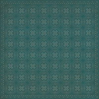 Spicher & Company Pattern 28 Teal Bandana Vinyl Floorcloth | BSEID