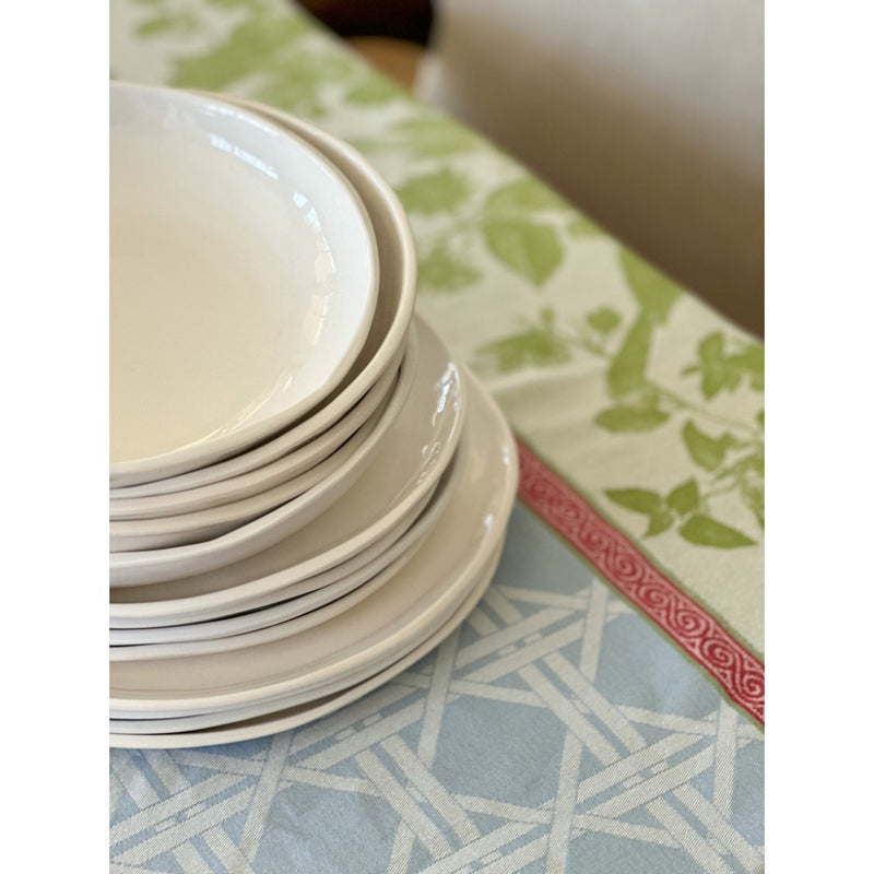 dinner plate white round melamine