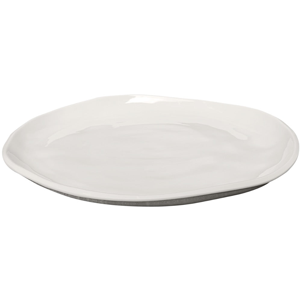 cream colored salad plate melamine