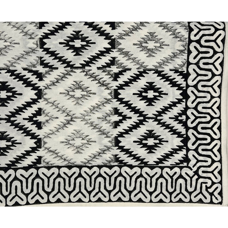 Cabana Tablecloth - Yellowstone - Black + White