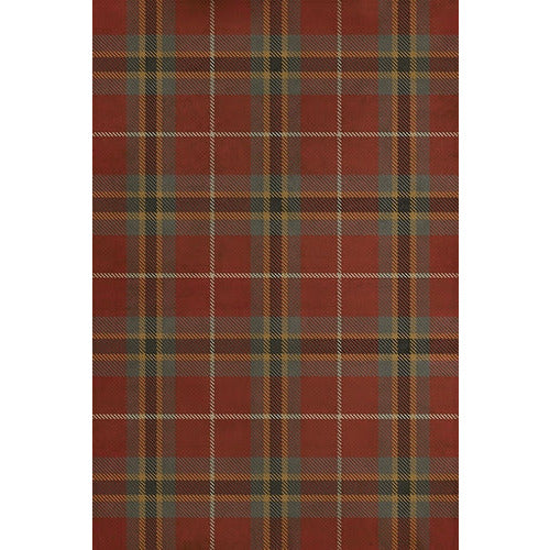 Spicher & Co. vinyl floor cloth chair mat tartan plaid red