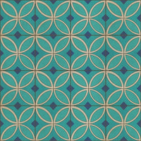 teal blue tan lay flat vinyl mat