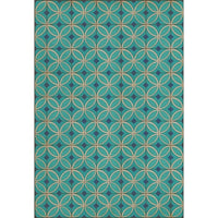 teal blue tan lay flat vinyl mat