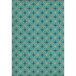 teal blue tan lay flat vinyl mat