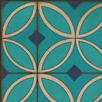 teal blue tan lay flat vinyl mat