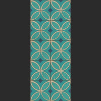 teal blue tan lay flat vinyl mat