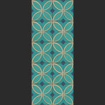 teal blue tan lay flat vinyl mat