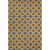 yellow cream star tile lay flat vinyl rug