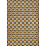 yellow cream star tile lay flat vinyl rug