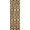 yellow cream star tile lay flat vinyl rug