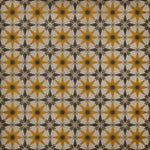 yellow cream star tile lay flat vinyl rug