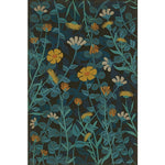 vinyl floor mat wildflowers blue yellow