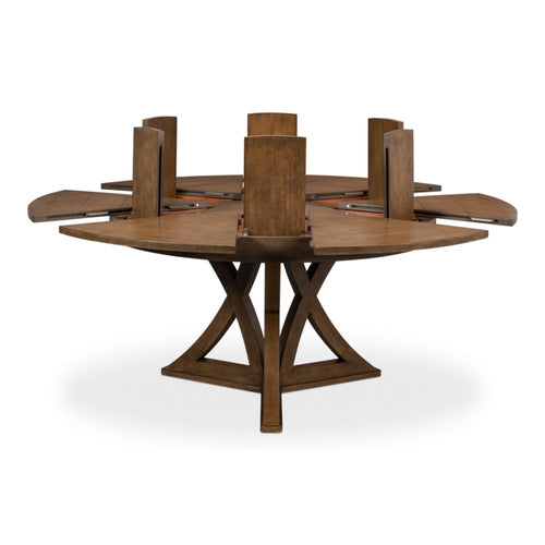 round expandable dining table muted fossil small