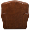 brown leather swivel club chair nail heads