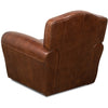 brown leather swivel club chair nail heads