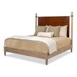 woven leather headboard king bed
