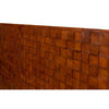 woven leather headboard king bed