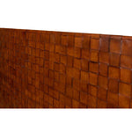 woven leather headboard king bed
