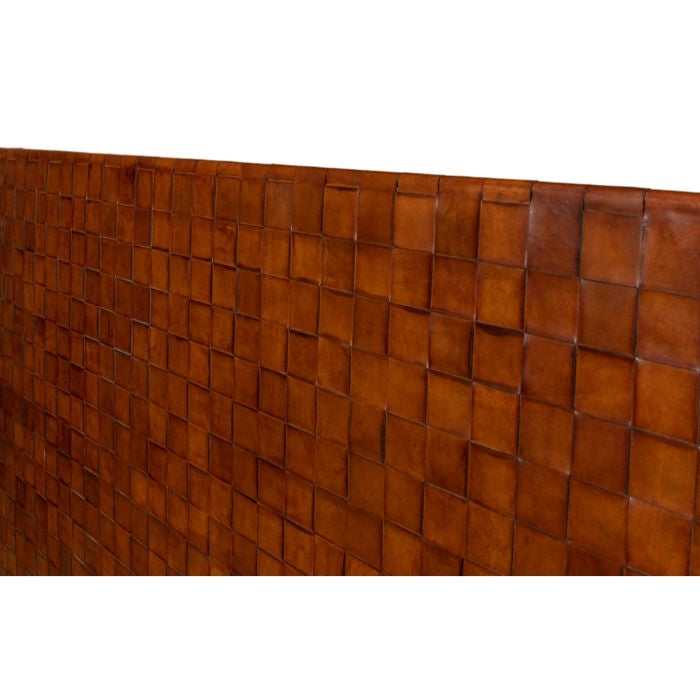 woven leather headboard king bed