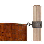 woven leather headboard king bed